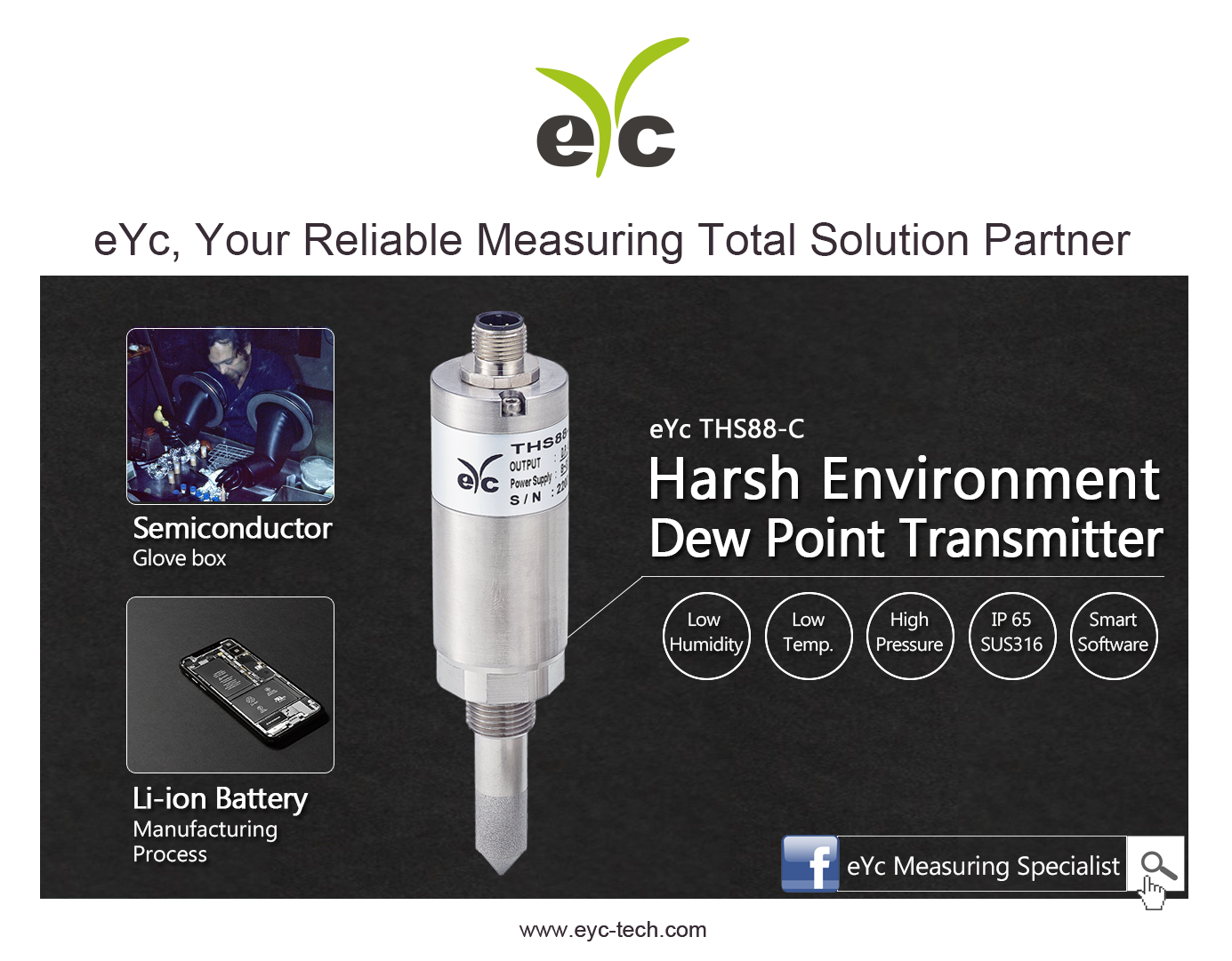 Glove Box and Lithium-ion Battery applied to Optimizing Manufacturing Process - eyc-tech Dew Point Measuring Solution-2