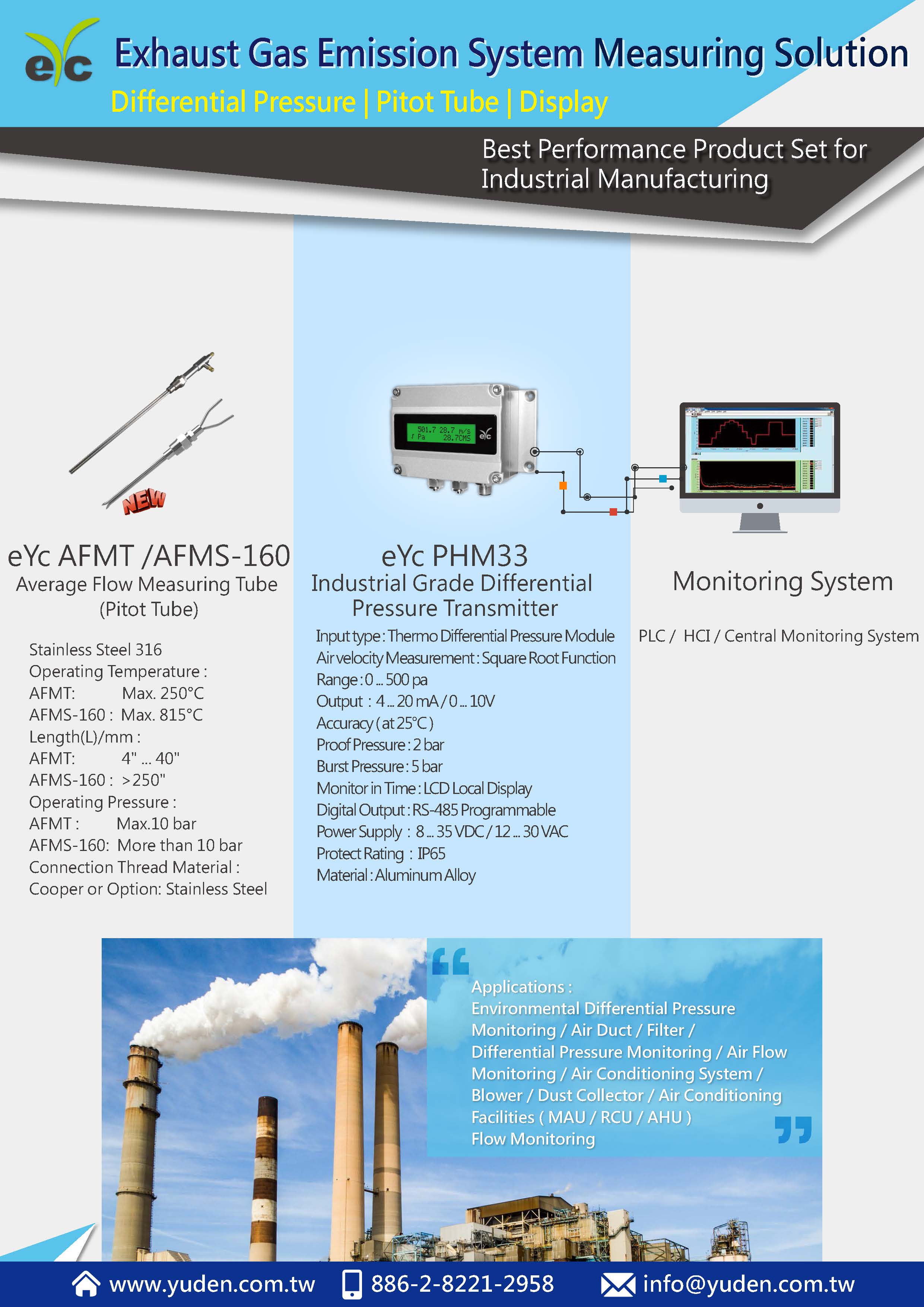 eyc-tech Exhaust Gas Emission System Measuring Solution eyc-tech Exhaust Gas Emission System Measuring Solution