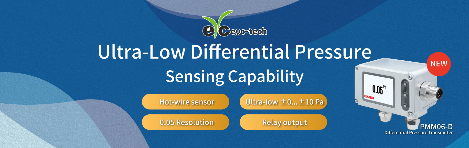 Ultra-Low Differential Pressure Sensing Capability – PMM06D Differential Pressure Air Flow transmitter